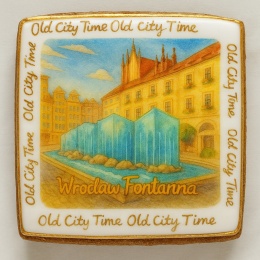 Ciastko lukrowane KAMIENICE WROCŁAW PAMIĄTKA KWADRAT No.27 roz.XL ręcznie robione