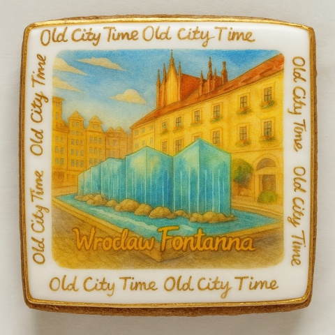 Ciastko lukrowane KAMIENICE WROCŁAW PAMIĄTKA KWADRAT No.27 roz.XL ręcznie robione Ciastko lukrowane KAMIENICE WROCŁAW PAMIĄTKA KWADRAT No.27 roz.XL ręcznie robione