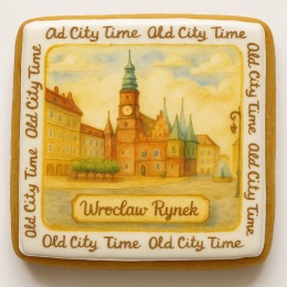 Ciastko lukrowane KAMIENICE WROCŁAW PAMIĄTKA KWADRAT No.28 roz.L ręcznie robione