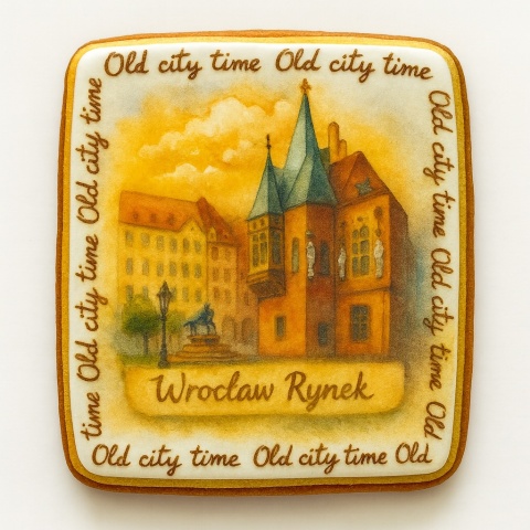 Ciastko lukrowane KAMIENICE WROCŁAW PAMIĄTKA KWADRAT No.30 roz.L ręcznie robione Ciastko lukrowane KAMIENICE WROCŁAW PAMIĄTKA KWADRAT No.30 roz.L ręcznie robione