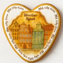 Ciastko lukrowane KAMIENICE WROCŁAW PAMIĄTKA SERCE No.20 roz.L ręcznie robione
