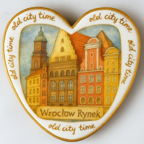 Ciastko lukrowane KAMIENICE WROCŁAW PAMIĄTKA SERCE No.21 roz.L ręcznie robione Ciastko lukrowane KAMIENICE WROCŁAW PAMIĄTKA SERCE No.21 roz.L ręcznie robione