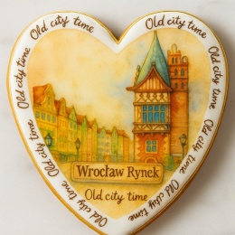 Ciastko lukrowane KAMIENICE WROCŁAW PAMIĄTKA SERCE No.22 roz.XL ręcznie robione