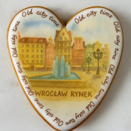 Ciastko lukrowane KAMIENICE WROCŁAW PAMIĄTKA SERCE No.24 roz.L ręcznie robione
