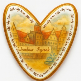 Ciastko lukrowane KAMIENICE WROCŁAW PAMIĄTKA SERCE No.26 roz.L ręcznie robione