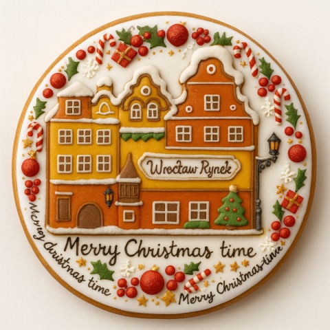 Ciastko lukrowane KAMIENICE WROCŁAW KOŁO No.34 roz.XL ręcznie robione Ciastko lukrowane KAMIENICE WROCŁAW KOŁO No.34 roz.XL ręcznie robione