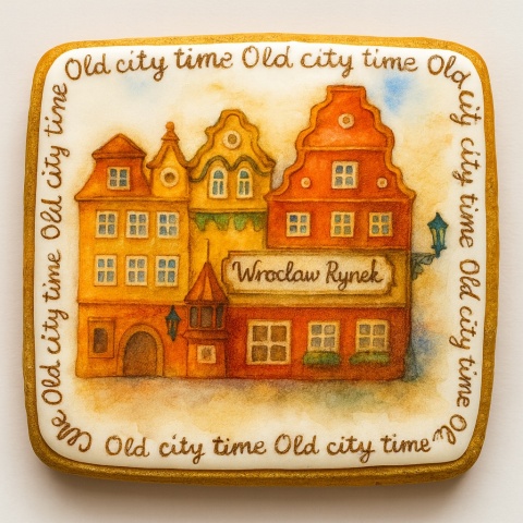 Ciastko lukrowane KAMIENICE WROCŁAW POZIOM No.31 roz.L ręcznie robione Ciastko lukrowane KAMIENICE WROCŁAW POZIOM No.31 roz.L ręcznie robione