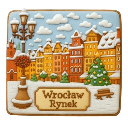 Ciastko lukrowane KAMIENICE WROCŁAW POZIOM No.37 roz.L ręcznie robione