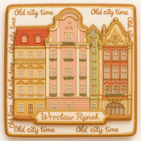 Ciastko lukrowane KAMIENICE WROCŁAW POZIOM No.41 roz.L ręcznie robione Ciastko lukrowane KAMIENICE WROCŁAW POZIOM No.41 roz.L ręcznie robione