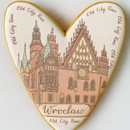 Ciastko lukrowane KAMIENICE WROCŁAW SERCE No.41 roz.L ręcznie robione