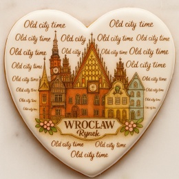 Ciastko lukrowane KAMIENICE WROCŁAW SERCE No.43 roz.L ręcznie robione