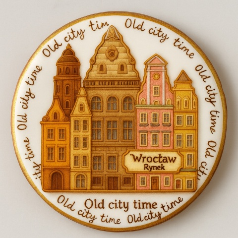 Ciastko lukrowane KAMIENICE WROCŁAW KOŁO No.50a roz.L ręcznie robione Ciastko lukrowane KAMIENICE WROCŁAW KOŁO No.50a roz.L ręcznie robione
