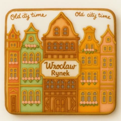 Ciastko lukrowane KAMIENICE WROCŁAW POZIOM No.58 roz.L ręcznie robione Ciastko lukrowane KAMIENICE WROCŁAW POZIOM No.58 roz.L ręcznie robione