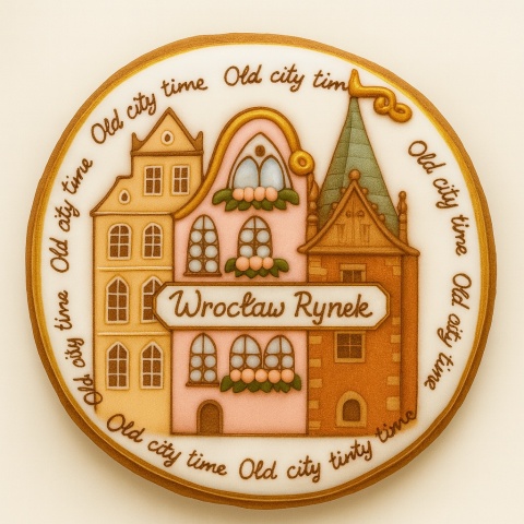 Ciastko lukrowane KAMIENICE WROCŁAW KOŁO No.60 roz.L ręcznie robione