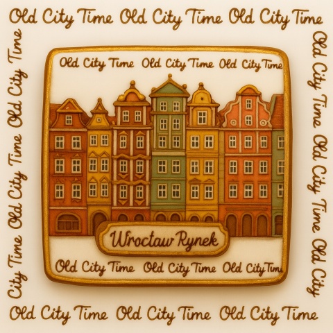 Ciastko lukrowane KAMIENICE WROCŁAW KWADRAT No.48 roz.XL ręcznie robione Ciastko lukrowane KAMIENICE WROCŁAW KWADRAT No.48 roz.XL ręcznie robione