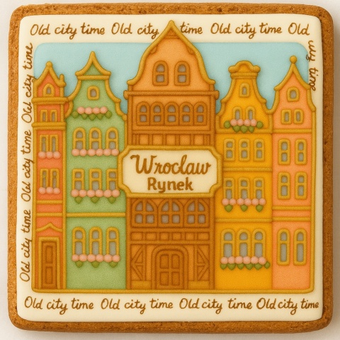 Ciastko lukrowane KAMIENICE WROCŁAW PION No.58 roz.XL ręcznie robione Ciastko lukrowane KAMIENICE WROCŁAW PION No.58 roz.XL ręcznie robione