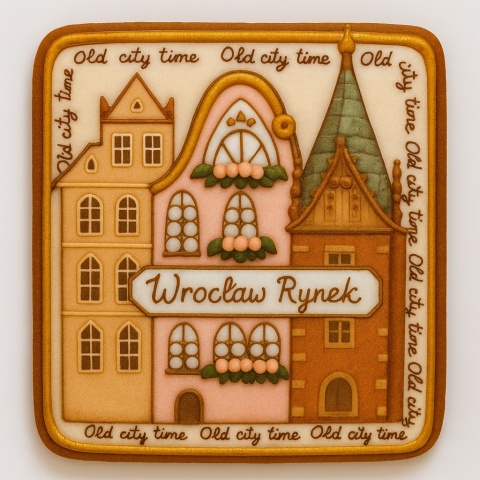 Ciastko lukrowane KAMIENICE WROCŁAW PION No.59a roz.L ręcznie robione