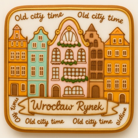 Ciastko lukrowane KAMIENICE WROCŁAW PION No.61 roz.L ręcznie robione Ciastko lukrowane KAMIENICE WROCŁAW PION No.61 roz.L ręcznie robione