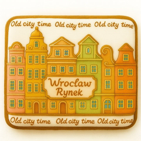 Ciastko lukrowane KAMIENICE WROCŁAW POZIOM No.51 roz.L ręcznie robione Ciastko lukrowane KAMIENICE WROCŁAW POZIOM No.51 roz.L ręcznie robione