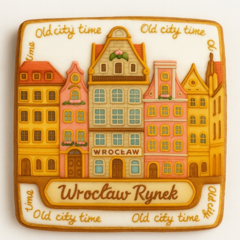 Ciastko lukrowane KAMIENICE WROCŁAW POZIOM No.55 roz.L ręcznie robione Ciastko lukrowane KAMIENICE WROCŁAW POZIOM No.55 roz.L ręcznie robione