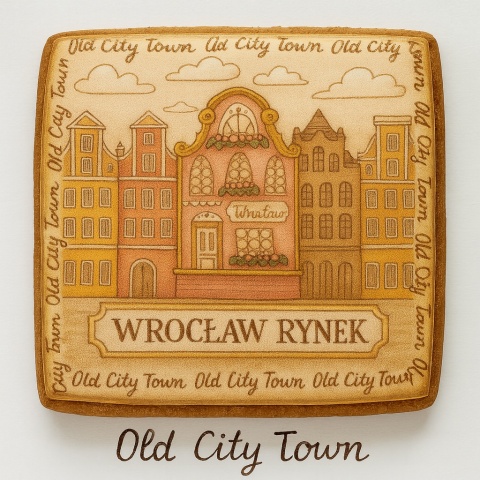 Ciastko lukrowane KAMIENICE WROCŁAW POZIOM No.59 roz.L ręcznie robione Ciastko lukrowane KAMIENICE WROCŁAW POZIOM No.59 roz.L ręcznie robione