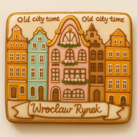Ciastko lukrowane KAMIENICE WROCŁAW POZIOM No.61 roz.L ręcznie robione Ciastko lukrowane KAMIENICE WROCŁAW POZIOM No.61 roz.L ręcznie robione