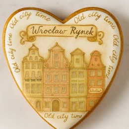 Ciastko lukrowane KAMIENICE WROCŁAW SERCE No.49 roz.L ręcznie robione