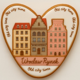 Ciastko lukrowane KAMIENICE WROCŁAW SERCE No.56 roz.L ręcznie robione