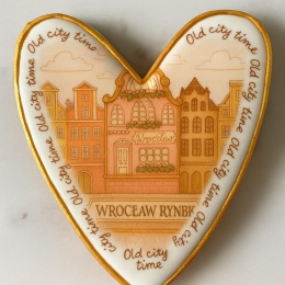 Ciastko lukrowane KAMIENICE WROCŁAW SERCE No.59 roz.L ręcznie robione