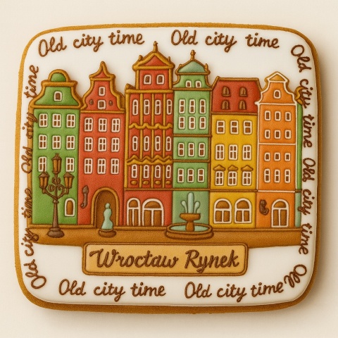 Ciastko lukrowane KAMIENICE WROCŁAW POZIOM No.75 roz.L ręcznie robione Ciastko lukrowane KAMIENICE WROCŁAW POZIOM No.75 roz.L ręcznie robione