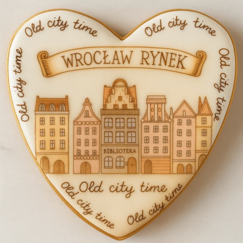 Ciastko lukrowane KAMIENICE WROCŁAW SERCE No.66 roz.L ręcznie robione Ciastko lukrowane KAMIENICE WROCŁAW SERCE No.66 roz.L ręcznie robione