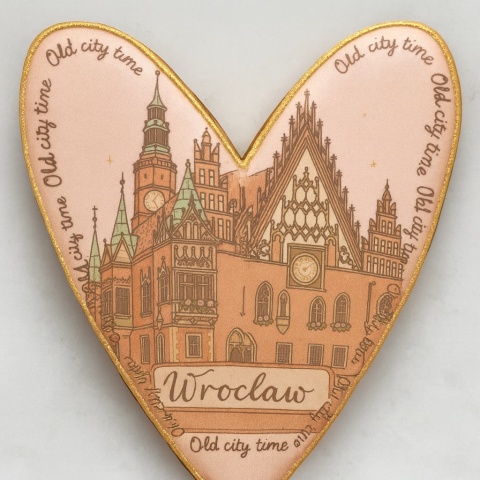Ciastko lukrowane KAMIENICE WROCŁAW SERCE No.68 roz.L ręcznie robione Ciastko lukrowane KAMIENICE WROCŁAW SERCE No.68 roz.L ręcznie robione