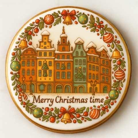 Ciastko lukrowane KAMIENICE WROCŁAW KOŁO No.104 roz.M ręcznie robione