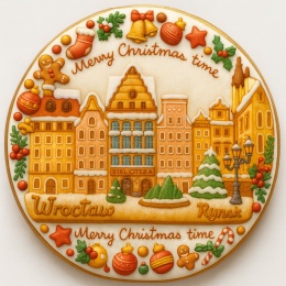 Ciastko lukrowane KAMIENICE WROCŁAW KOŁO No.93 roz.XL ręcznie robione
