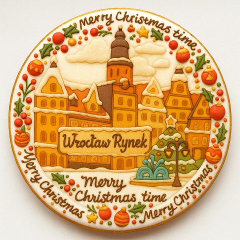 Ciastko lukrowane KAMIENICE WROCŁAW KOŁO No.97 roz.M ręcznie robione