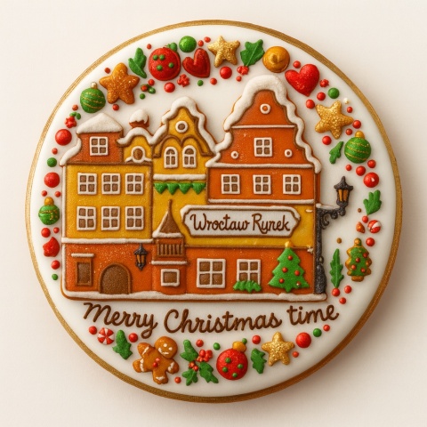 Ciastko lukrowane KAMIENICE WROCŁAW KOŁO No.98 roz.L ręcznie robione