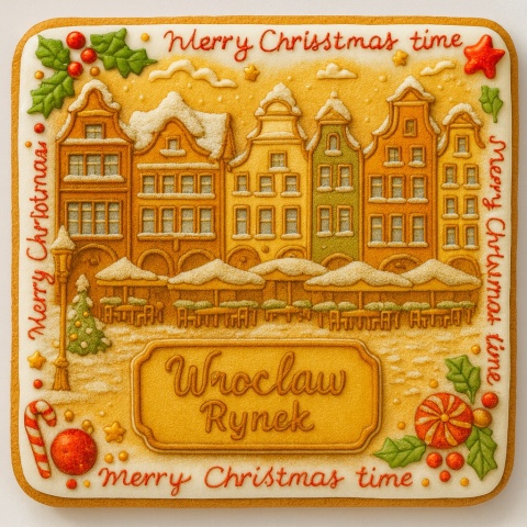 Ciastko lukrowane KAMIENICE WROCŁAW KWADRAT No.102 roz.M ręcznie robione