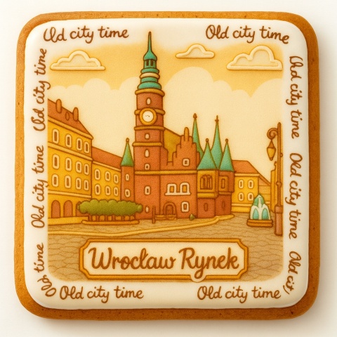 Ciastko lukrowane KAMIENICE WROCŁAW KWADRAT No.83 roz.L ręcznie robione Ciastko lukrowane KAMIENICE WROCŁAW KWADRAT No.83 roz.L ręcznie robione