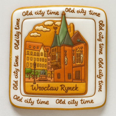 Ciastko lukrowane KAMIENICE WROCŁAW KWADRAT No.84 roz.L ręcznie robione Ciastko lukrowane KAMIENICE WROCŁAW KWADRAT No.84 roz.L ręcznie robione