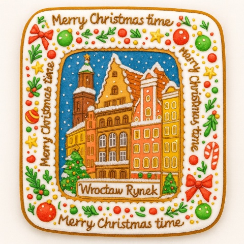Ciastko lukrowane KAMIENICE WROCŁAW KWADRAT No.91 roz.L ręcznie robione Ciastko lukrowane KAMIENICE WROCŁAW KWADRAT No.91 roz.L ręcznie robione