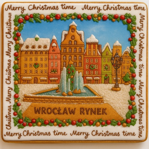 Ciastko lukrowane KAMIENICE WROCŁAW KWADRAT No.95 roz.L ręcznie robione