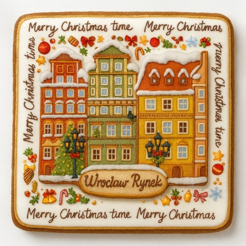 Ciastko lukrowane KAMIENICE WROCŁAW PION No.103 roz.L ręcznie robione