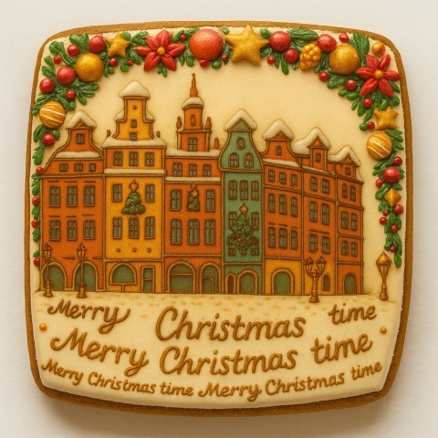 Ciastko lukrowane KAMIENICE WROCŁAW PION No.104 roz.XL ręcznie robione