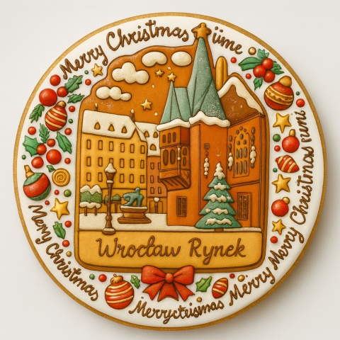 Ciastko lukrowane KAMIENICE WROCŁAW KOŁO No.99 roz.S ręcznie robione