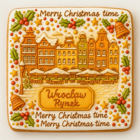 Ciastko lukrowane KAMIENICE WROCŁAW POZIOM No.102 roz.M ręcznie robione