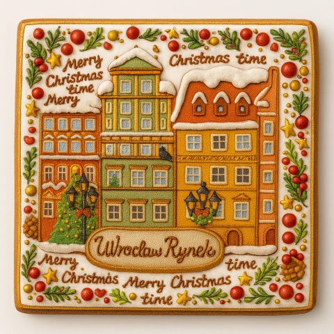 Ciastko lukrowane KAMIENICE WROCŁAW POZIOM No.103 roz.XL ręcznie robione
