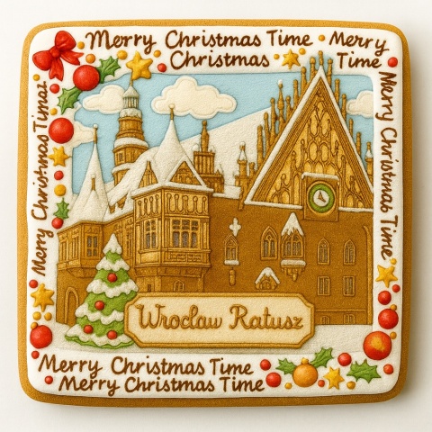 Ciastko lukrowane KAMIENICE WROCŁAW POZIOM No.89 roz.XL ręcznie robione