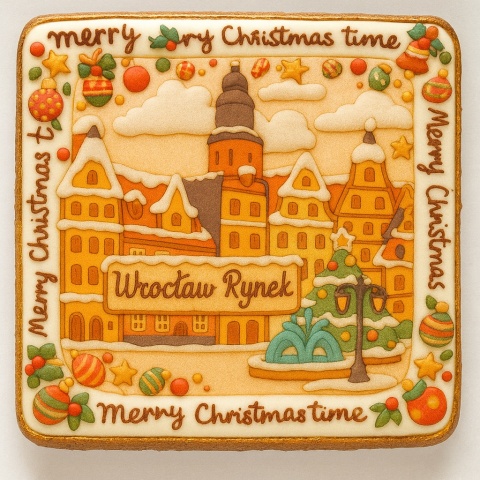 Ciastko lukrowane KAMIENICE WROCŁAW KWADRAT No.97 roz.S ręcznie robione