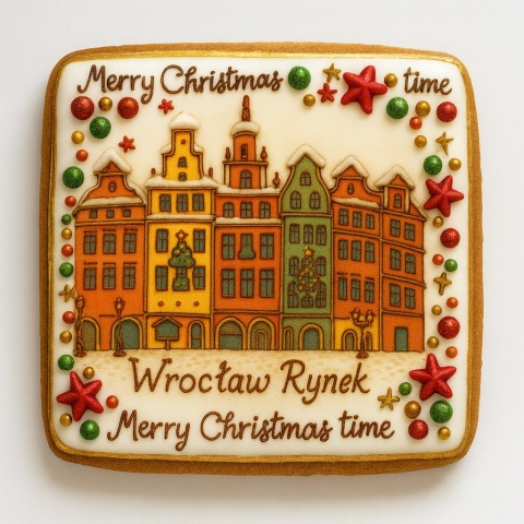 Ciastko lukrowane KAMIENICE WROCŁAW POZIOM No.104 roz.S ręcznie robione