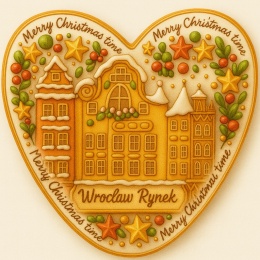 Ciastko lukrowane KAMIENICE WROCŁAW SERCE No.85 roz.L ręcznie robione